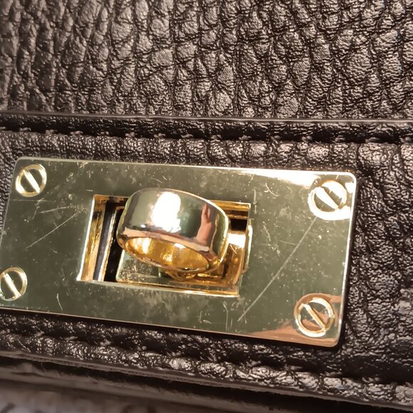 Olivia + Joy faux pebbled leather envelope chain strap shoulder / hand bag purse - Picture 8 of 15